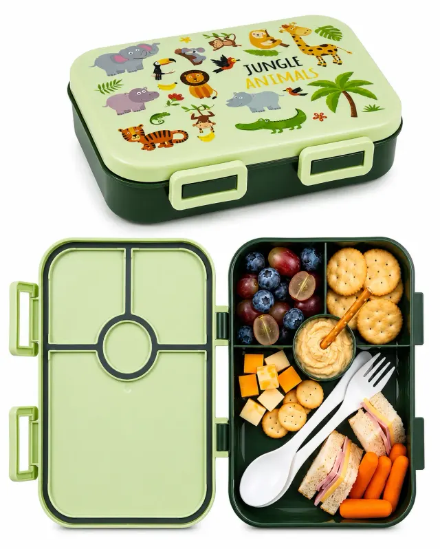 Theme & Disney Lunch Box With 4 Compartments Bpa Free(Polypack),pack Of 1
