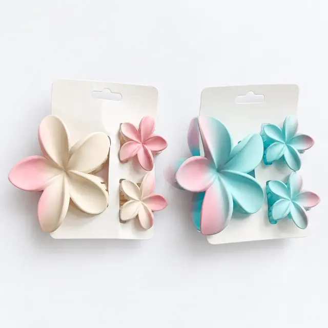  Flower Hair Claw Clips 